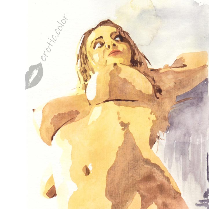 Kinky Girl Watercolor